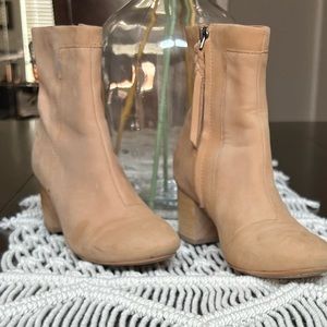 Toms faux soft leather booties with side zipper